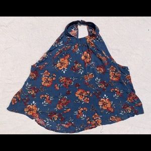 Floral halter top tank